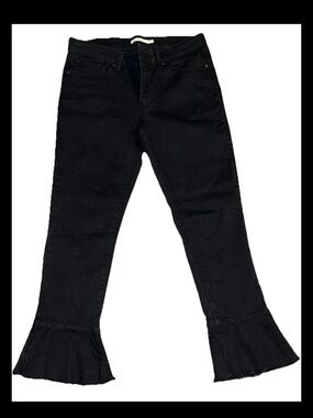 Levi's 711 Skinny Jeans Women' 30
Black Stretch Denim Slim Leg Flared
Cropped